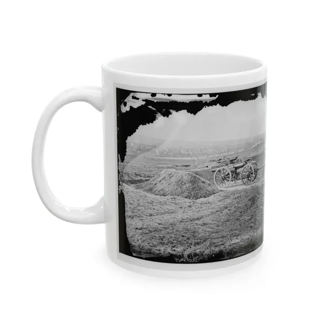 Fredericksburg, Va. View Of Town From Tyler's Battery (U.S. Civil War) White Coffee Mug - Go Mug Yourself
