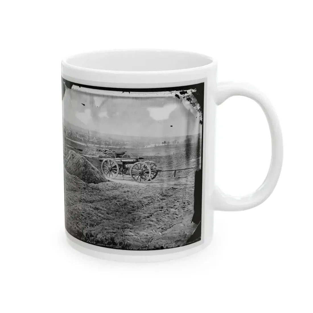Fredericksburg, Va. View Of Town From Tyler's Battery (U.S. Civil War) White Coffee Mug - Go Mug Yourself