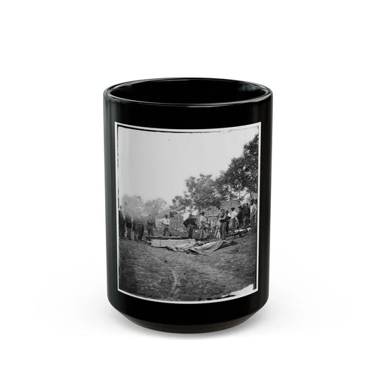 Fredericksburg, Va. Burial Of Unoin Soldiers (U.S. Civil War) Black Coffee Mug-15oz-Go Mug Yourself