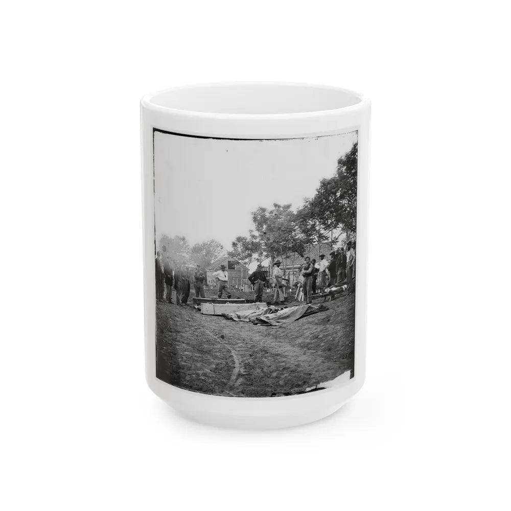 Fredericksburg, Va. Burial Of Unoin Soldiers (U.S. Civil War) White Coffee Mug-15oz-Go Mug Yourself