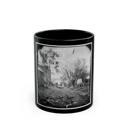 Fredericksburg, Va. Cooking Tent Of The U.S. Sanitary Commission (U.S. Civil War) Black Coffee Mug-11oz-Go Mug Yourself