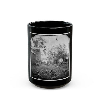 Fredericksburg, Va. Cooking Tent Of The U.S. Sanitary Commission (U.S. Civil War) Black Coffee Mug-15oz-Go Mug Yourself