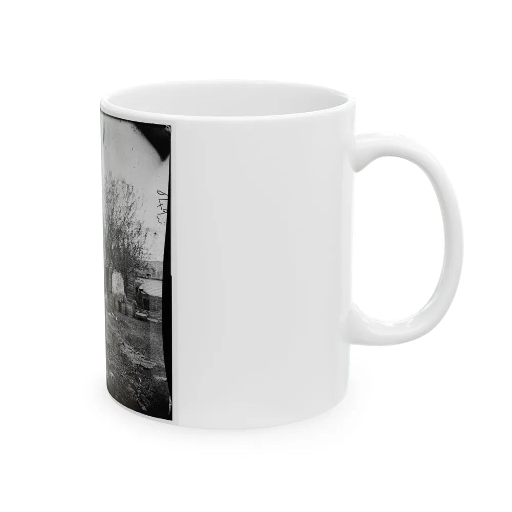 Fredericksburg, Va. Cooking Tent Of The U.S. Sanitary Commission (U.S. Civil War) White Coffee Mug-Go Mug Yourself