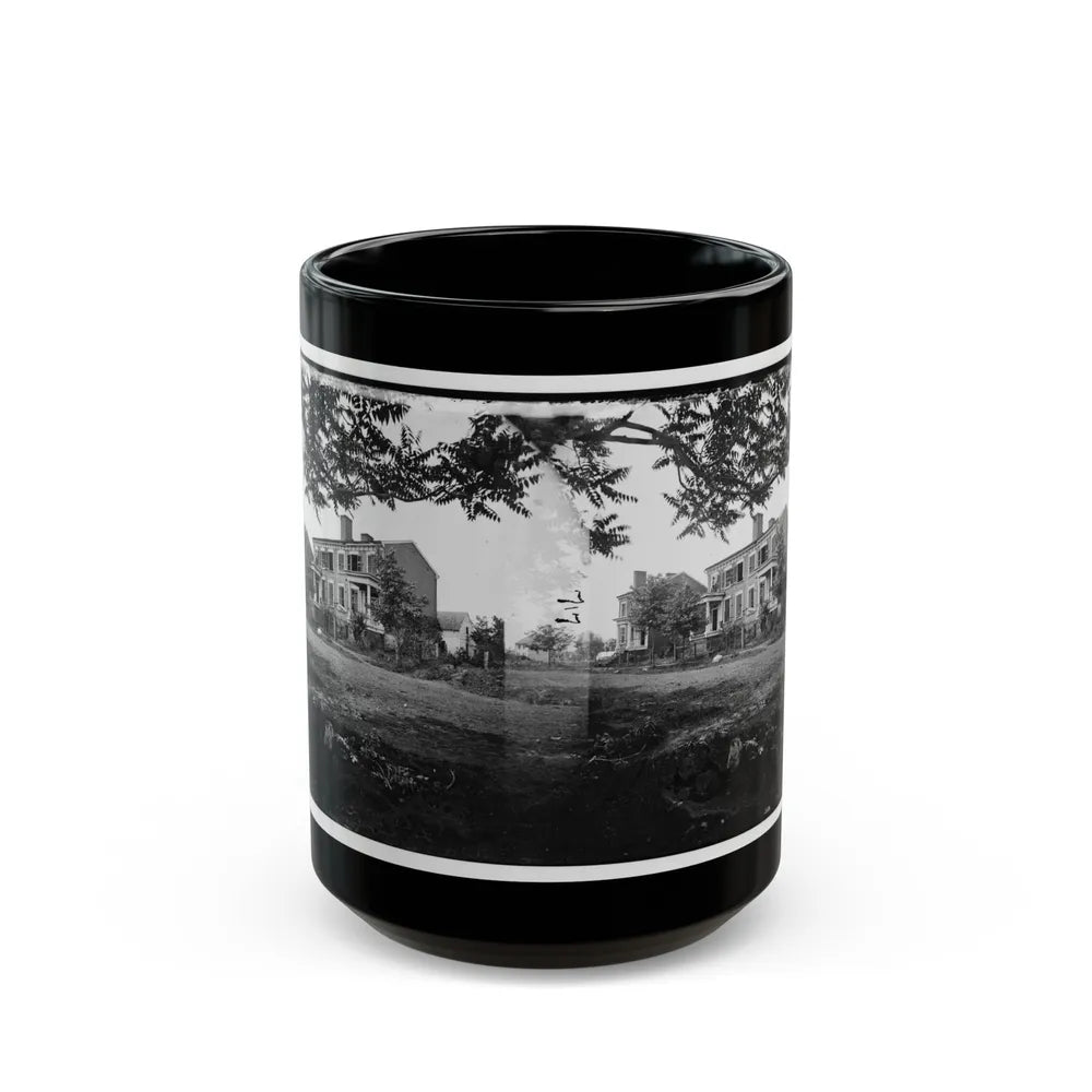 Fredericksburg, Va. Houses Damaged By The Shelling Of December 13, 1862 (U.S. Civil War) Black Coffee Mug-15oz-Go Mug Yourself