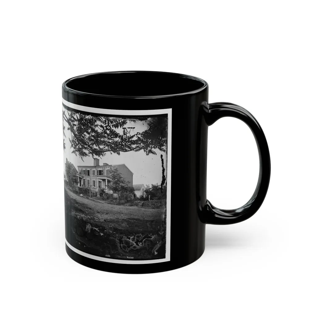 Fredericksburg, Va. Houses Damaged By The Shelling Of December 13, 1862 (U.S. Civil War) Black Coffee Mug-Go Mug Yourself