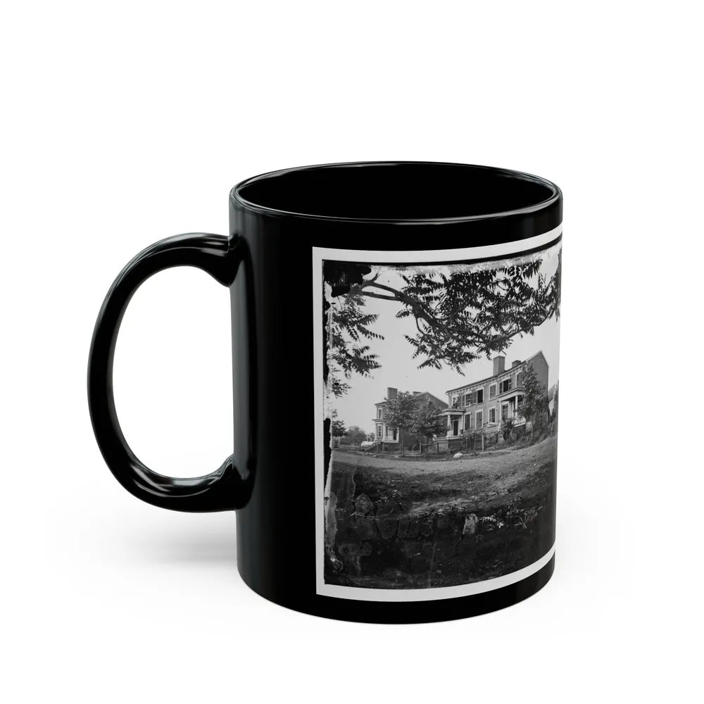 Fredericksburg, Va. Houses Damaged By The Shelling Of December 13, 1862 (U.S. Civil War) Black Coffee Mug-Go Mug Yourself