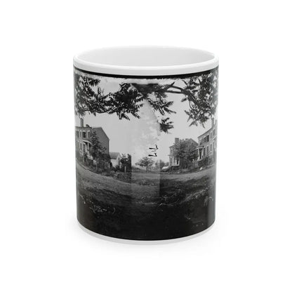 Fredericksburg, Va. Houses Damaged By The Shelling Of December 13, 1862 (U.S. Civil War) White Coffee Mug-11oz-Go Mug Yourself