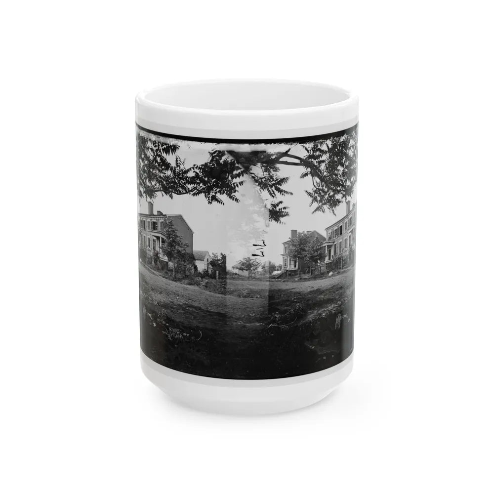 Fredericksburg, Va. Houses Damaged By The Shelling Of December 13, 1862 (U.S. Civil War) White Coffee Mug-15oz-Go Mug Yourself