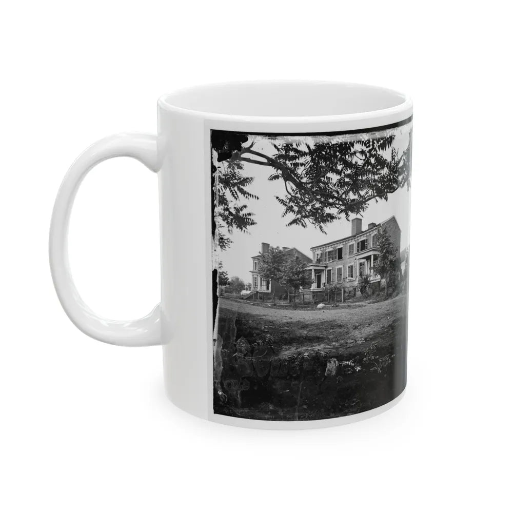 Fredericksburg, Va. Houses Damaged By The Shelling Of December 13, 1862 (U.S. Civil War) White Coffee Mug-Go Mug Yourself