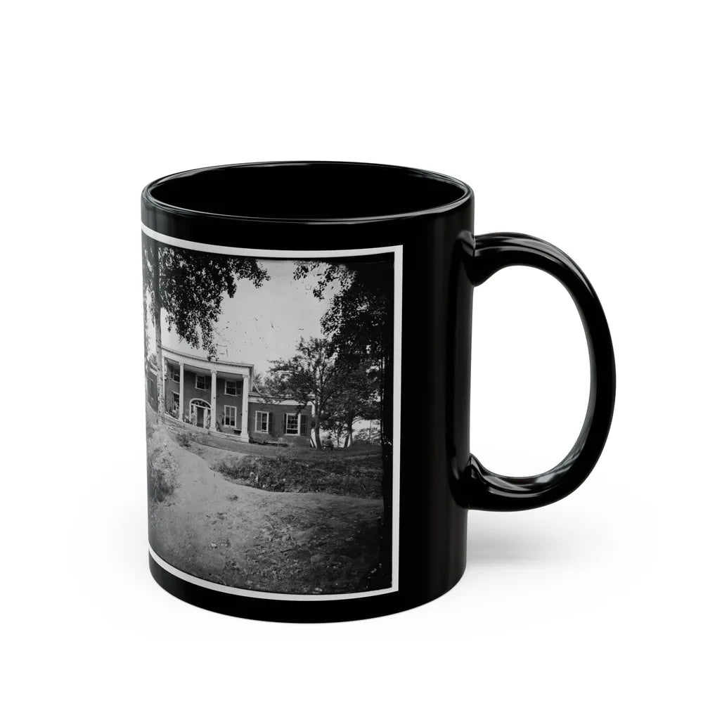 Fredericksburg, Va. Marye House, With Rifle Pits In Front (U.S. Civil War) Black Coffee Mug-Go Mug Yourself