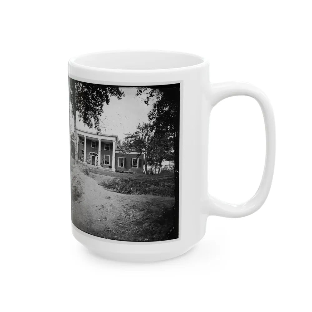 Fredericksburg, Va. Marye House, With Rifle Pits In Front (U.S. Civil War) White Coffee Mug-Go Mug Yourself