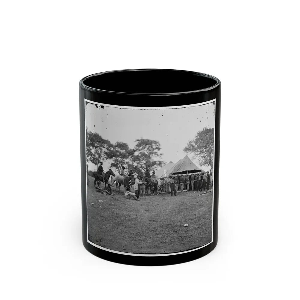 Fredericksburg, Va. Soldiers Filling Canteens (U.S. Civil War) Black Coffee Mug-11oz-Go Mug Yourself