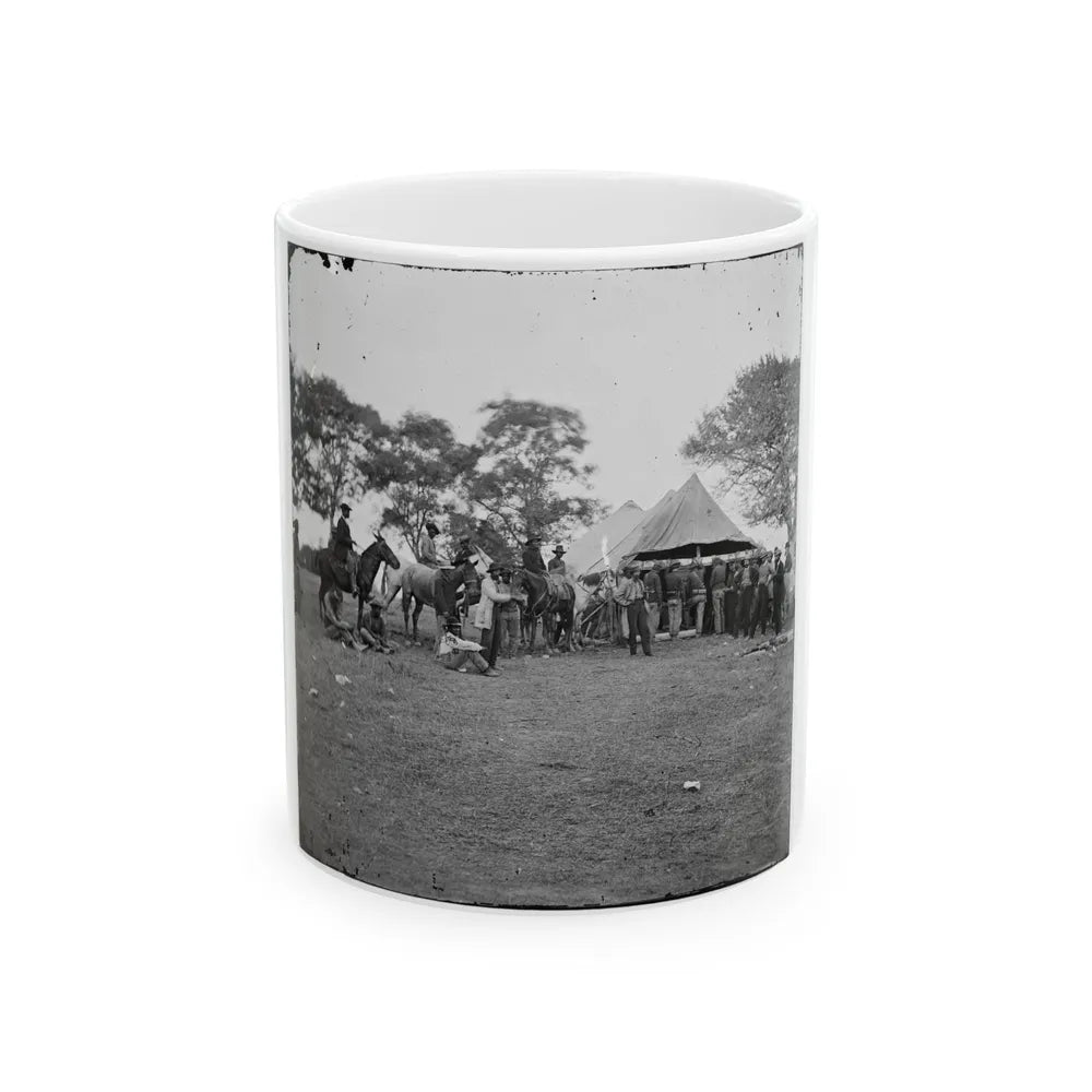 Fredericksburg, Va. Soldiers Filling Canteens (U.S. Civil War) White Coffee Mug-11oz-Go Mug Yourself