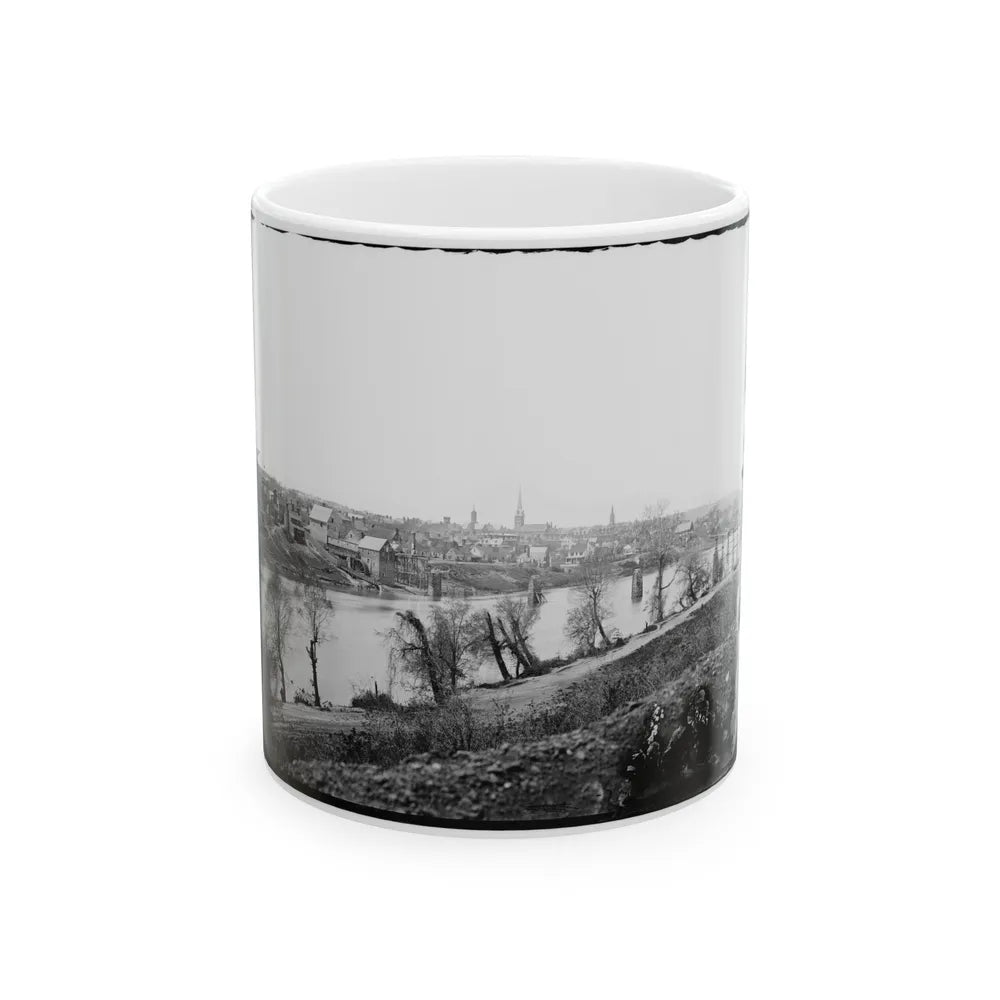 Fredericksburg, Va. View Of Town From East Bank Of The Rappahannock (U.S. Civil War) White Coffee Mug-11oz-Go Mug Yourself