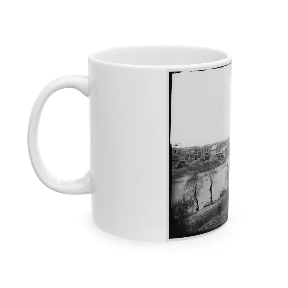 Fredericksburg, Va. View Of Town From East Bank Of The Rappahannock (U.S. Civil War) White Coffee Mug-Go Mug Yourself