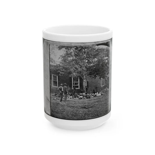 Fredericksburg, Va. Wounded From The Battle Of The Wilderness (U.S. Civil War) White Coffee Mug-15oz-Go Mug Yourself