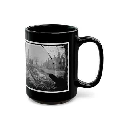 Fredericksburg, Virginia . Ruins Of Houses (U.S. Civil War) Black Coffee Mug-Go Mug Yourself