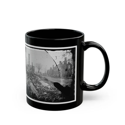 Fredericksburg, Virginia . Ruins Of Houses (U.S. Civil War) Black Coffee Mug-Go Mug Yourself