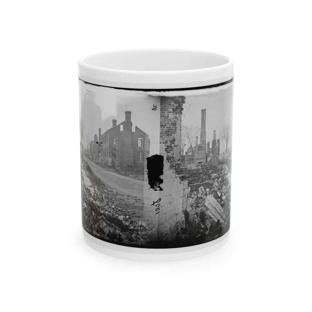 Fredericksburg, Virginia . Ruins Of Houses (U.S. Civil War) White Coffee Mug-11oz-Go Mug Yourself