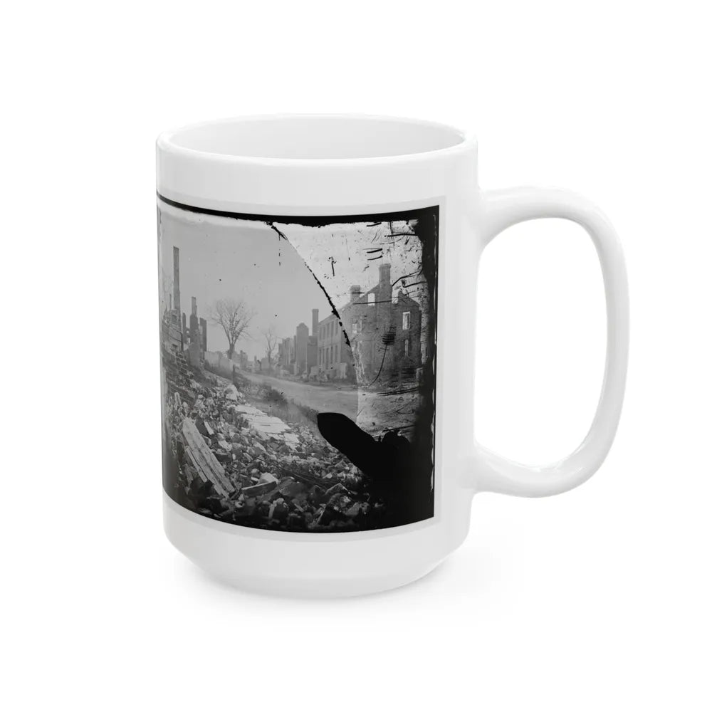 Fredericksburg, Virginia . Ruins Of Houses (U.S. Civil War) White Coffee Mug-Go Mug Yourself