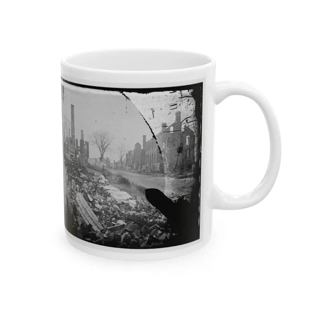 Fredericksburg, Virginia . Ruins Of Houses (U.S. Civil War) White Coffee Mug-Go Mug Yourself