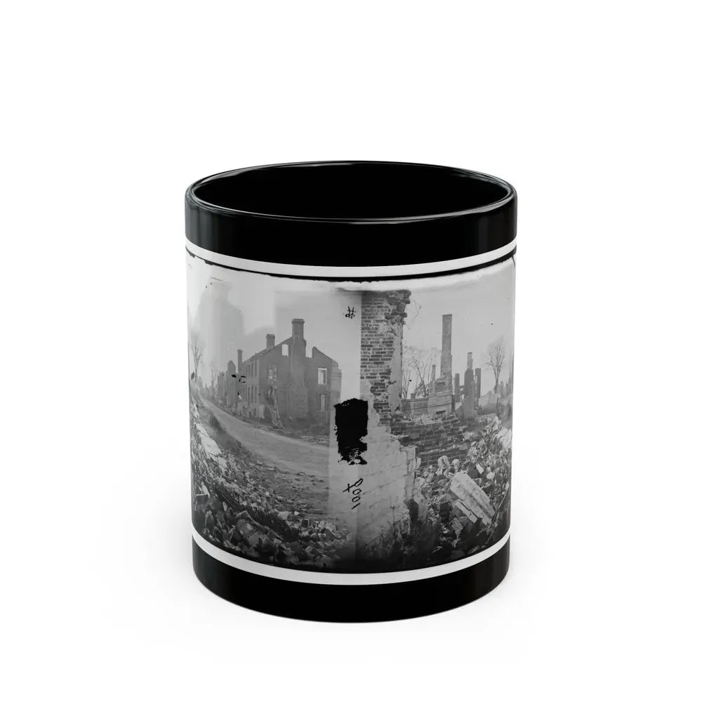 Fredericksburg, Virginia . Ruins Of Houses (U.S. Civil War) Black Coffee Mug 11oz - Go Mug Yourself