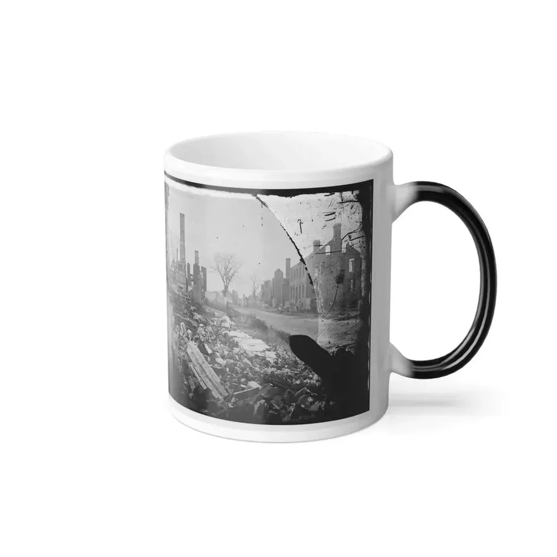 Fredericksburg, Virginia . Ruins of Houses (U.S. Civil War) Color Changing Coffee Mug 11oz - Go Mug Yourself