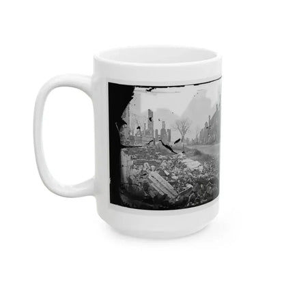Fredericksburg, Virginia . Ruins Of Houses (U.S. Civil War) White Coffee Mug - Go Mug Yourself
