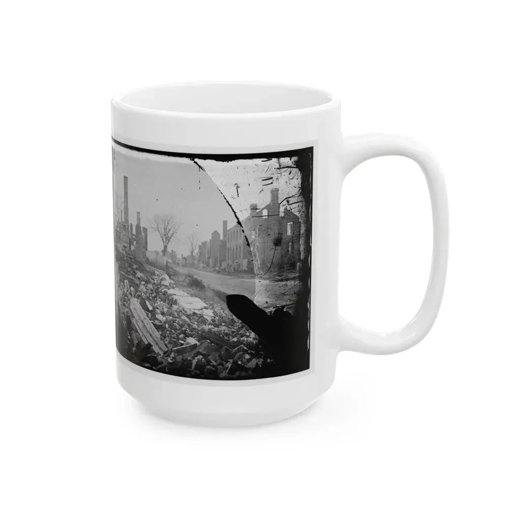 Fredericksburg, Virginia . Ruins Of Houses (U.S. Civil War) White Coffee Mug - Go Mug Yourself