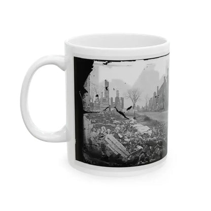 Fredericksburg, Virginia . Ruins Of Houses (U.S. Civil War) White Coffee Mug - Go Mug Yourself