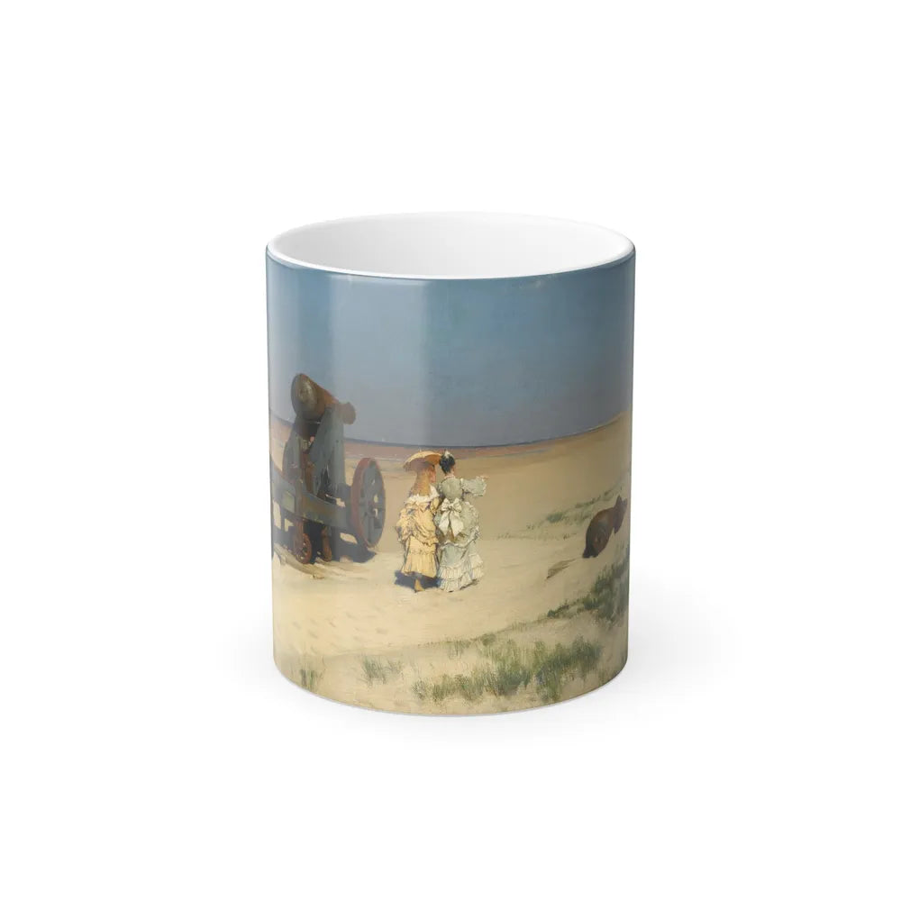 Frederik Hendrik Kaemmerer (1839-1902) A Beach Stroll - Oil on Canvas 1870 - Color Changing Mug 11oz-11oz-Go Mug Yourself