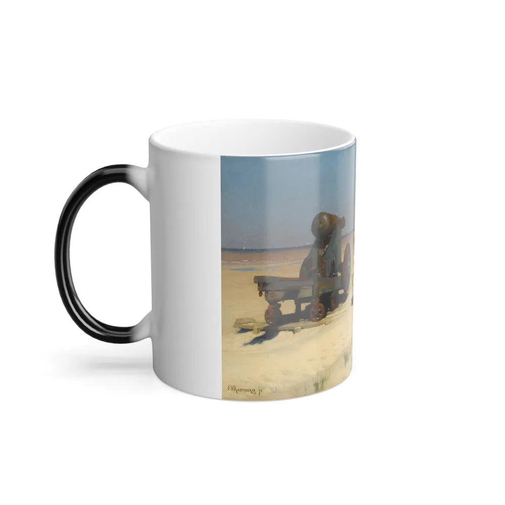 Frederik Hendrik Kaemmerer (1839-1902) A Beach Stroll - Oil on Canvas 1870 - Color Changing Mug 11oz-Go Mug Yourself