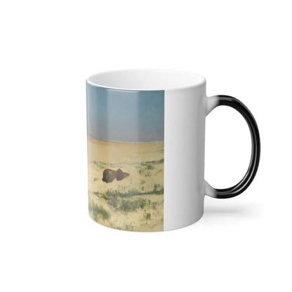 Frederik Hendrik Kaemmerer (1839-1902) A Beach Stroll - Oil on Canvas 1870 - Color Changing Mug 11oz-Go Mug Yourself