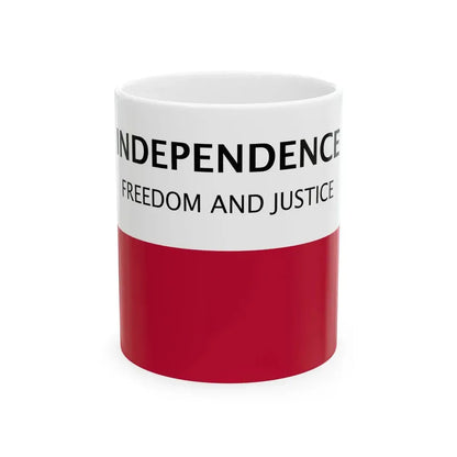 Fredonian Rebellion Flag of 1826 (United States) White Coffee Mug 11oz - Go Mug Yourself