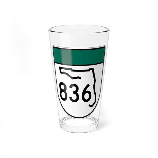 Free Florida 836 (Florida) (Road Sign) Pint Glass 16oz 16oz - Go Mug Yourself