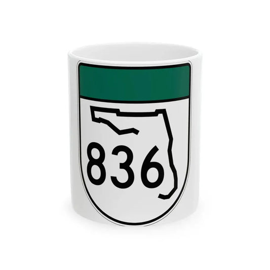 Free Florida 836 (Florida) (Road Sign) White Coffee Mug 11oz - Go Mug Yourself