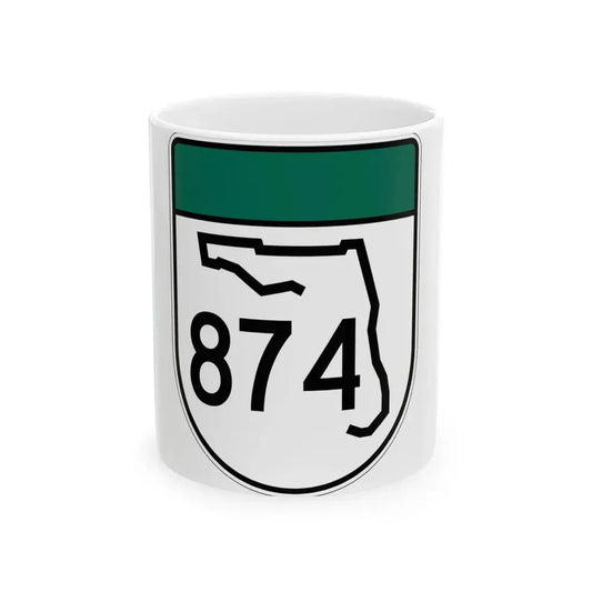 Free Florida 874 (Florida) (Road Sign) White Coffee Mug 11oz - Go Mug Yourself