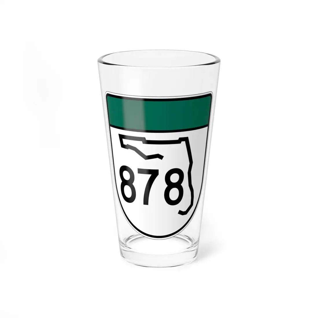 Free Florida 878 (Florida) (Road Sign) Pint Glass 16oz 16oz - Go Mug Yourself