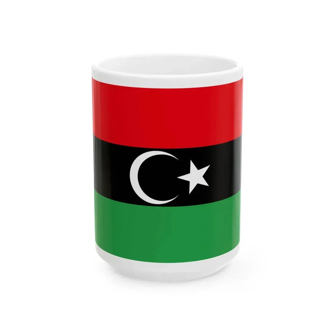 Free Libyan Airforce Fin Flash (Libya) White Coffee Mug 15oz - Go Mug Yourself