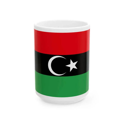 Free Libyan Airforce Fin Flash (Libya) White Coffee Mug 15oz - Go Mug Yourself