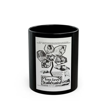 FREE LOVE CONFIDENTIAL 1967 Movie Poster - Black Coffee Mug 11oz - Go Mug Yourself