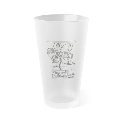 FREE LOVE CONFIDENTIAL 1967 Movie Poster - Frosted Pint Glass 16oz-16oz-Frosted-Go Mug Yourself