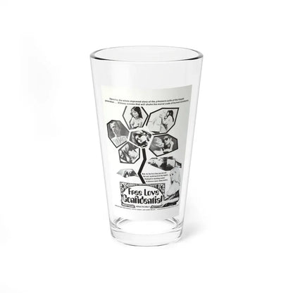 FREE LOVE CONFIDENTIAL 1967 Movie Poster - Pint Glass 16oz 16oz - Go Mug Yourself