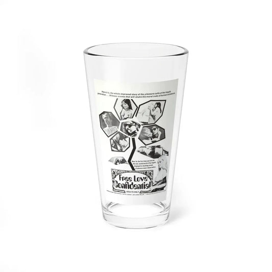 FREE LOVE CONFIDENTIAL 1967 Movie Poster - Pint Glass 16oz 16oz - Go Mug Yourself