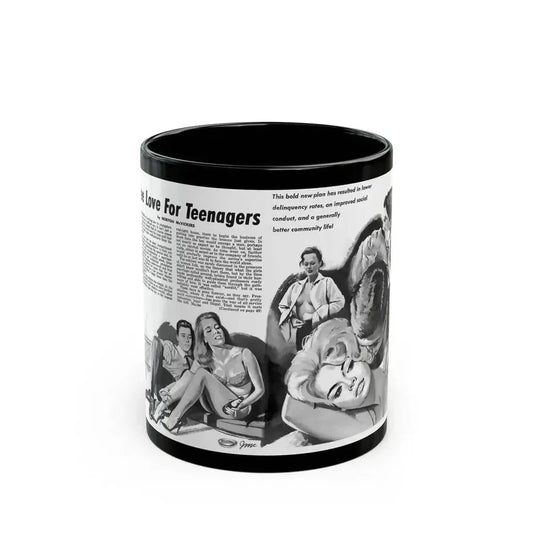 Free Love For Teenagers, Battle Cry, 1964 - Black Coffee Mug 11oz - Go Mug Yourself