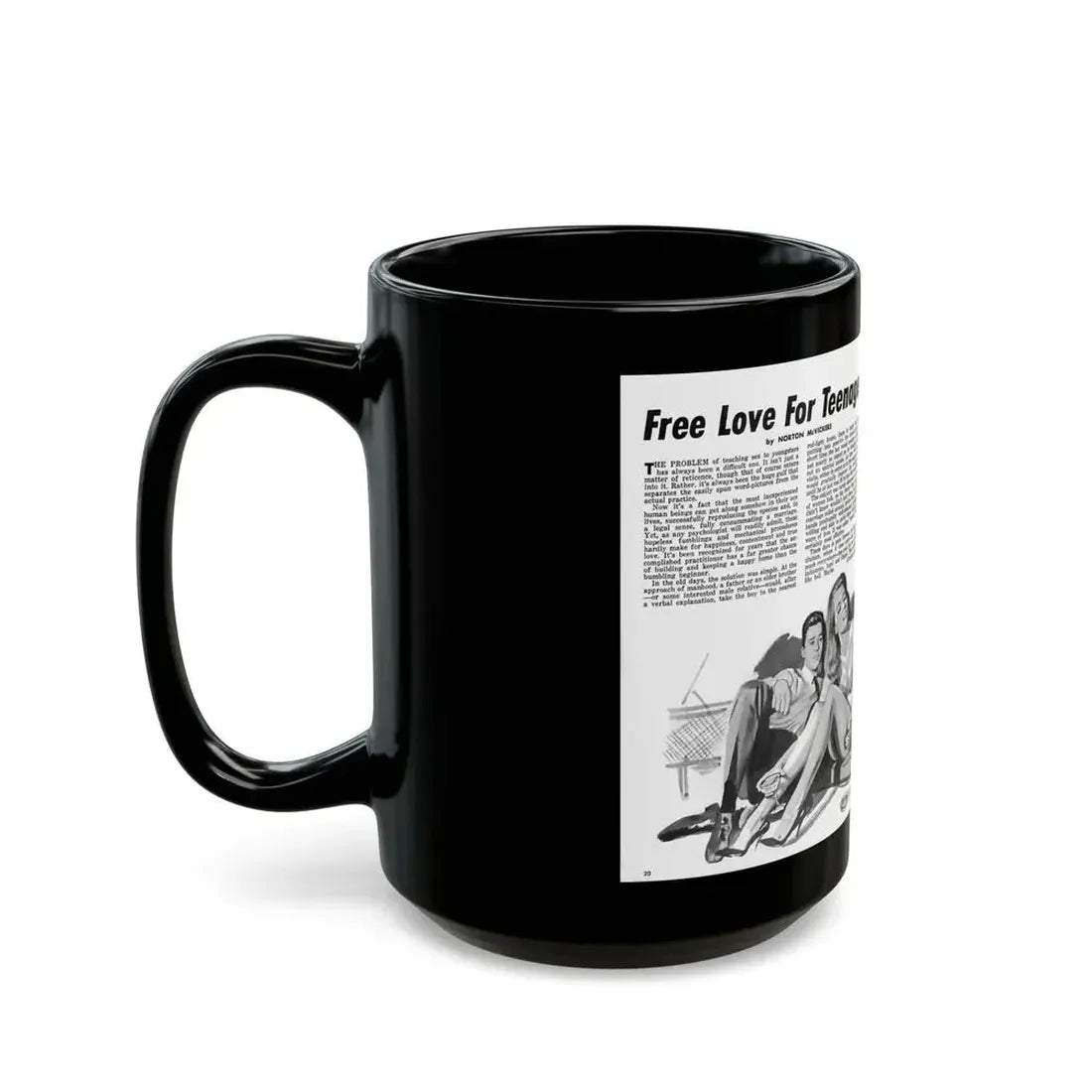 Free Love For Teenagers, Battle Cry, 1964 - Black Coffee Mug - Go Mug Yourself