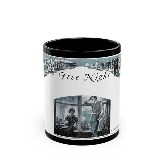 Free Night (1), Redbook, December 1934 - Black Coffee Mug 11oz - Go Mug Yourself