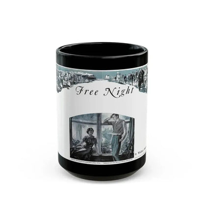 Free Night (1), Redbook, December 1934 - Black Coffee Mug 15oz - Go Mug Yourself