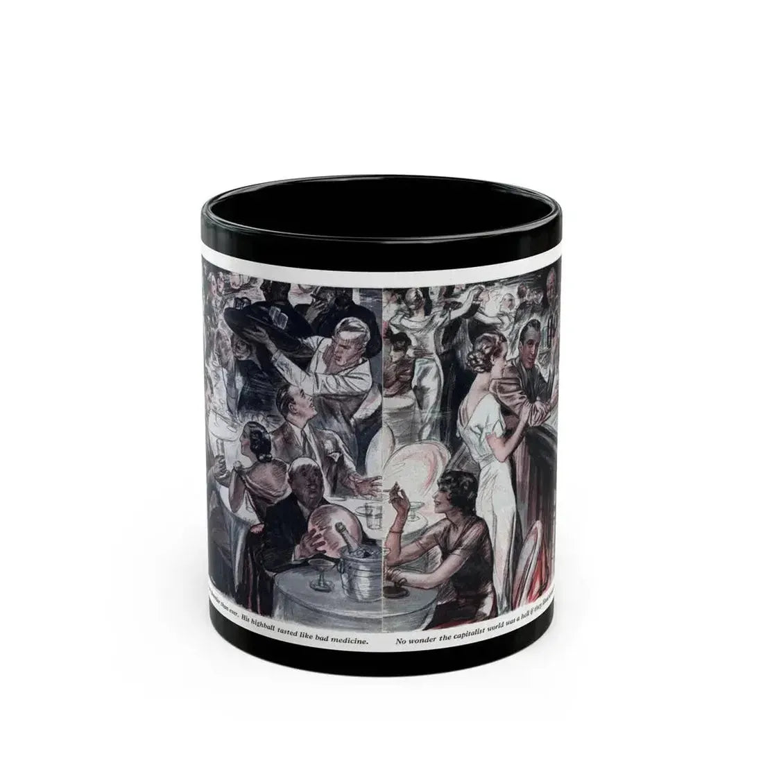 Free Night (2), Redbook, December 1934 - Black Coffee Mug 11oz - Go Mug Yourself