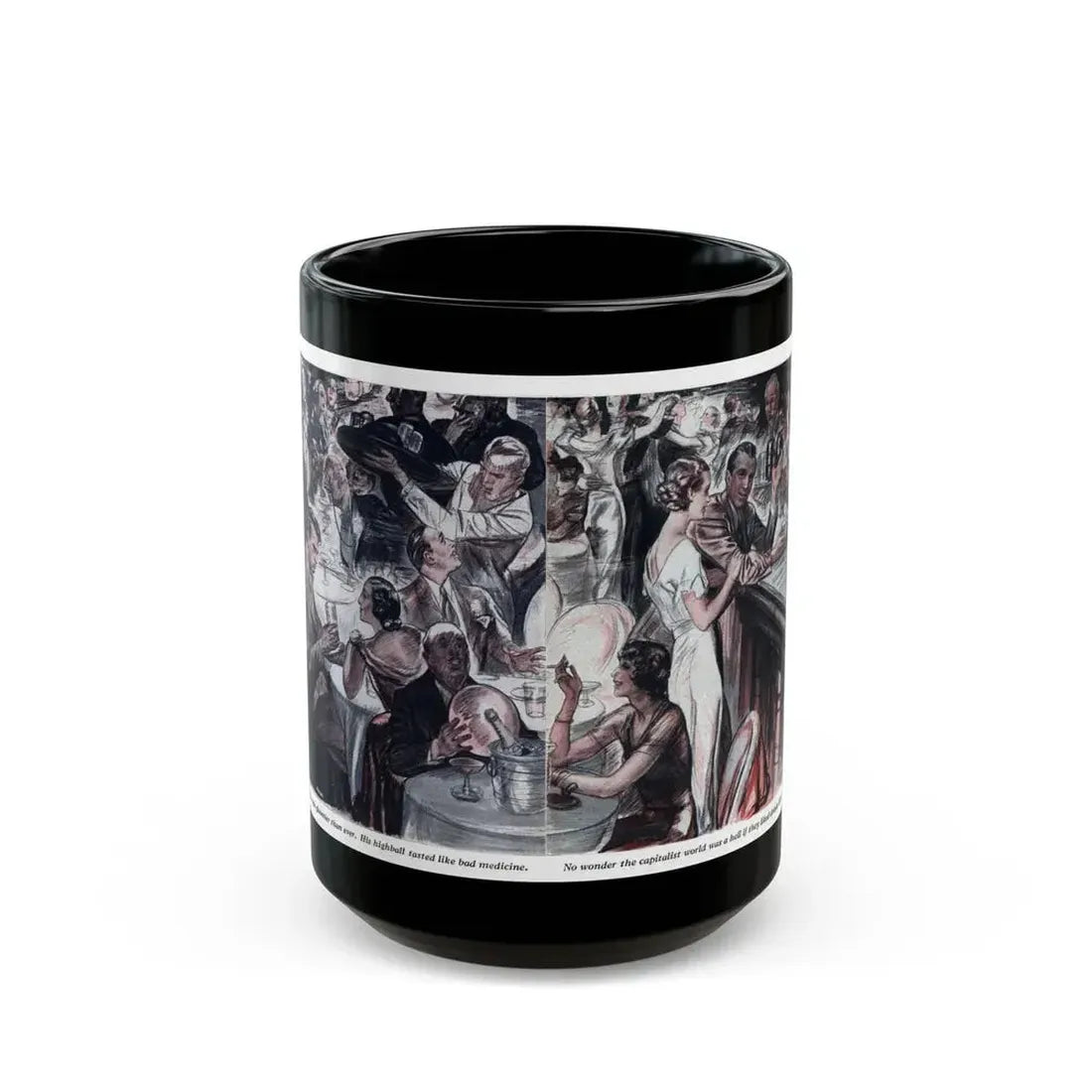 Free Night (2), Redbook, December 1934 - Black Coffee Mug 15oz - Go Mug Yourself